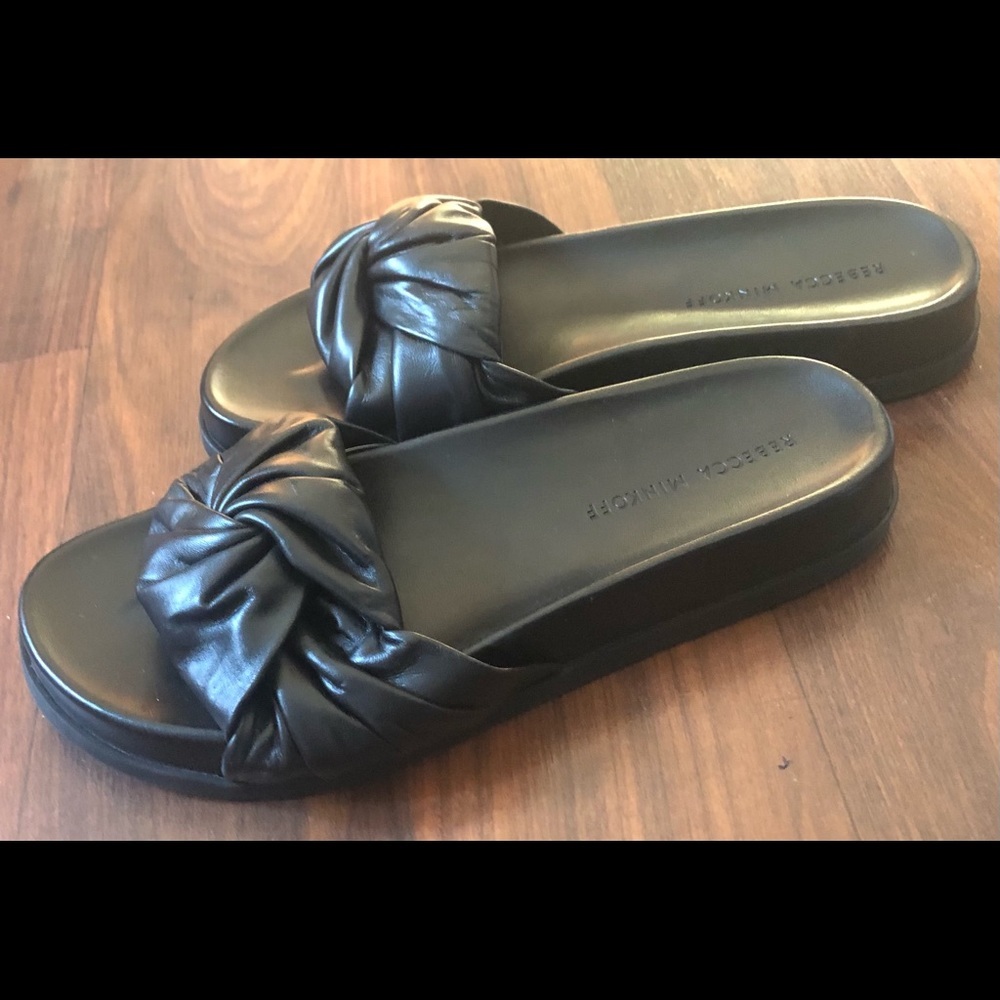 Rebecca Minkoff Valeraine Leather Slide Sandals